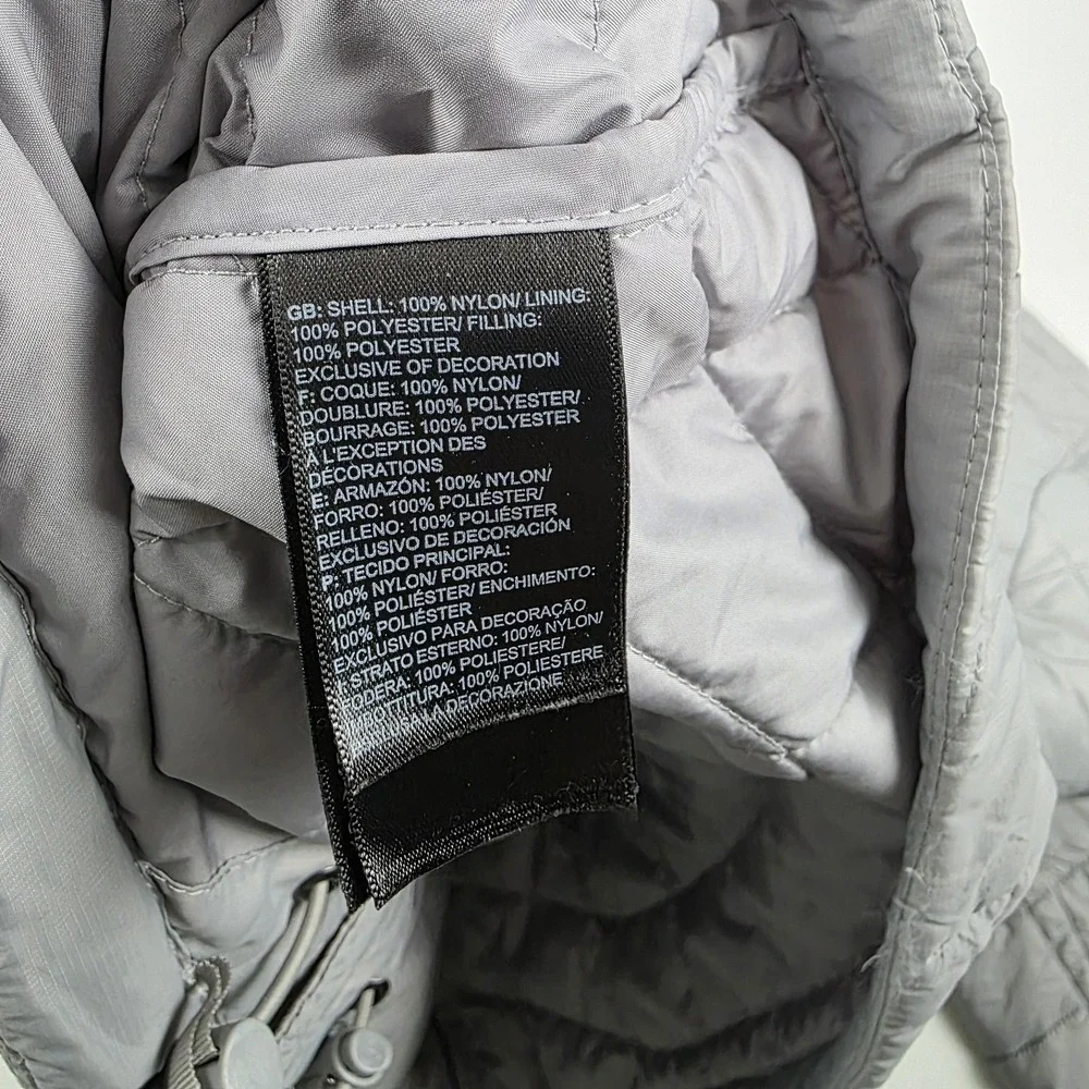The North Face ThermoBall Eco Jacket Mens Medium Gray Full Zip Insulated Puffer